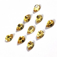 Citrine 4x6mm pear facet 0.39 cts